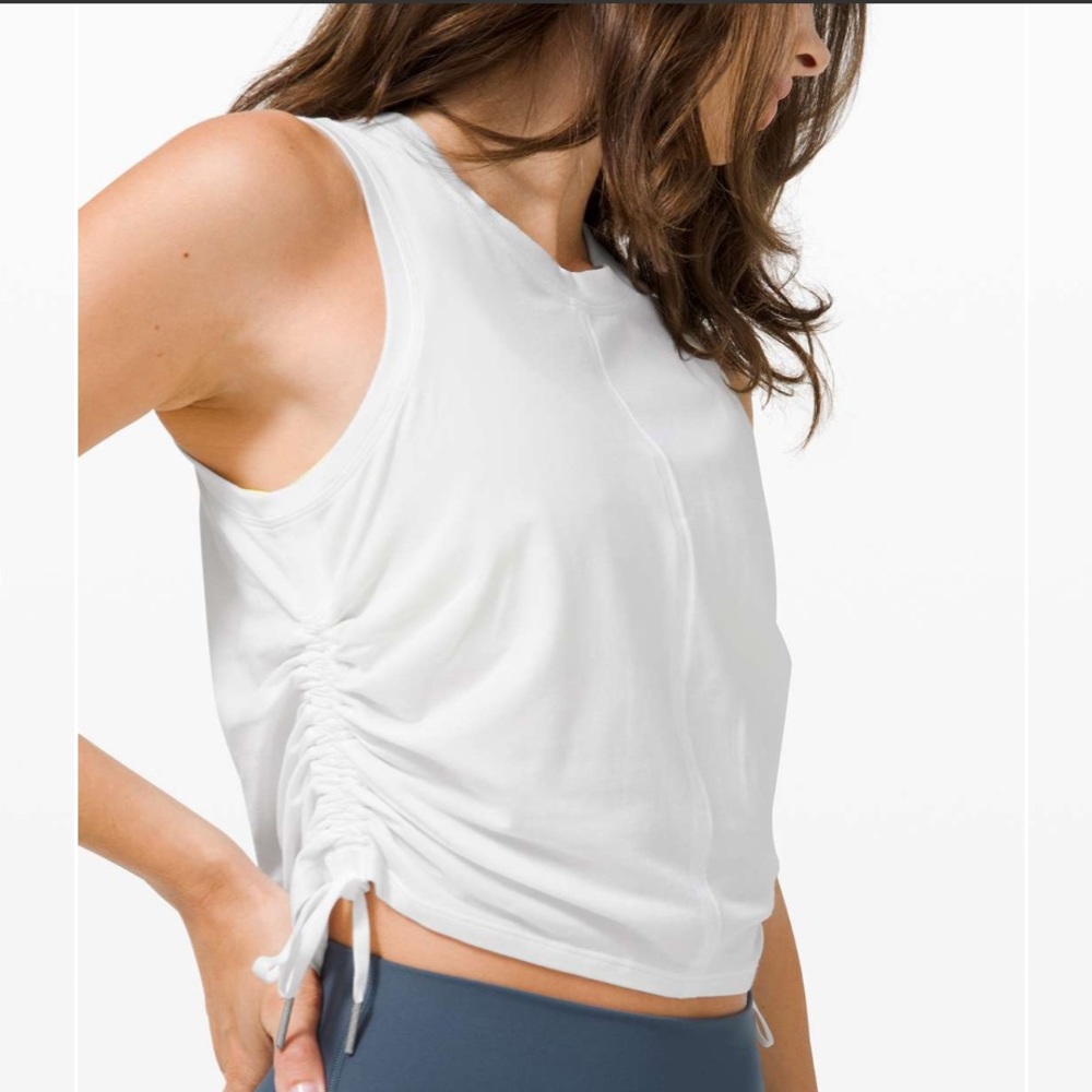 Lululemon cinch it up white tank